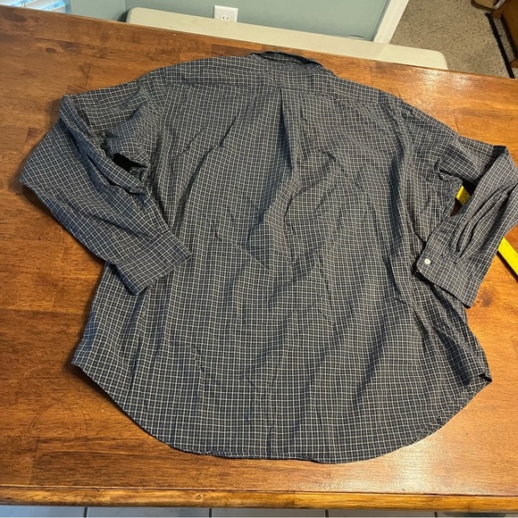 Ralph Lauren men’s navy tan cream plaid 100% cotton classic fit button down XL - Picture 7 of 7